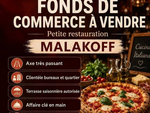 Local commercial à vendre 235 000 € 120 m² de surface de vente Les Fosses Rouges Malakoff 92240