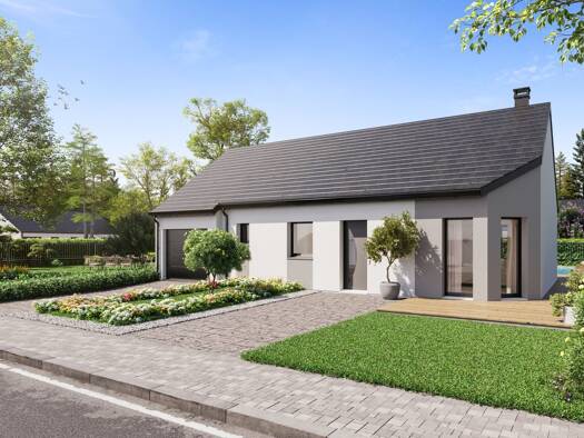 Terrain avec maison neuve à vendre 309 500 € 4 pièces 3 chambres 84,3 m² 553 m² de terrain Est Franqueville-Saint-Pierre 76520