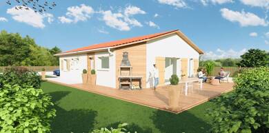 Maison de plain-pied à vendre - Neuf 228 900 € 4 pièces 3 chambres 85 m² 450 m² de terrain Beauregard Montbrison 42600