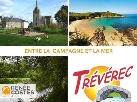 Maison en viager occupé Bouquet 93 450 € 3 pièces 3 chambres 72 m² 900 m² de terrain Trévérec 22290