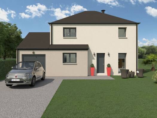 Terrain avec maison neuve à vendre 260 000 € 5 pièces 4 chambres 110 m² 655 m² de terrain Brusvily 22100