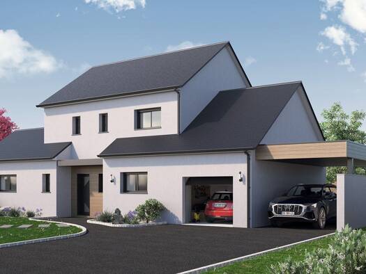 Terrain avec maison neuve à vendre 503 160 € 5 pièces 4 chambres 145 m² 1 000 m² de terrain Est Fondettes 37230