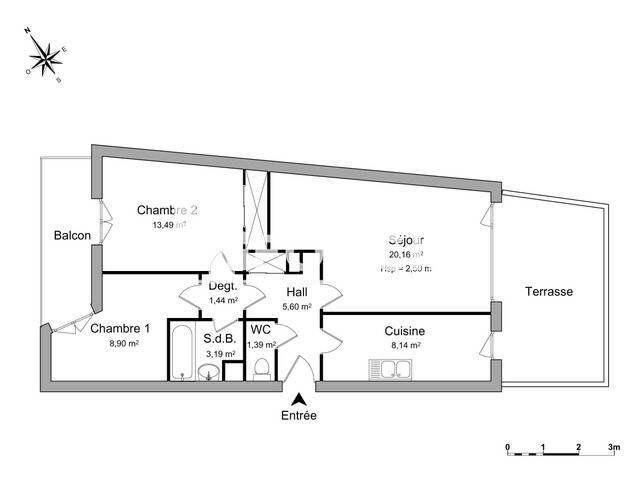 Maison à louer, 62m², CERGY