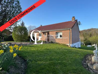 Maison de plain-pied à vendre 215 000 € 5 pièces 4 chambres 120 m² 2 612 m² de terrain Flechin 62960