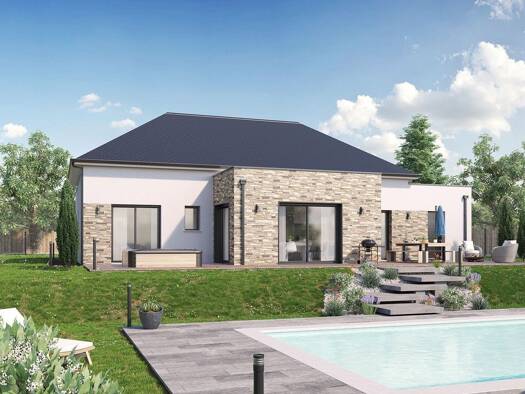 Terrain avec maison neuve à vendre 250 447 € 4 pièces 3 chambres 117 m² 900 m² de terrain Beaune-la-Rolande 45340