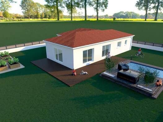 Terrain avec maison neuve à vendre 274 500 € 5 pièces 3 chambres 88 m² 600 m² de terrain Magneux-Haute-Rive 42600