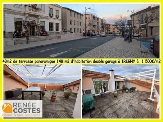 Appartement en viager occupé Bouquet 137 500 € 4 pièces 3 chambres 148 m² Étage 3/3 Yvours Irigny 69540