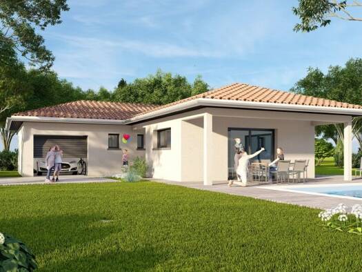 Terrain avec maison neuve à vendre 223 500 € 5 pièces 4 chambres 105 m² 600 m² de terrain Saint-Martin-le-Châtel 01310
