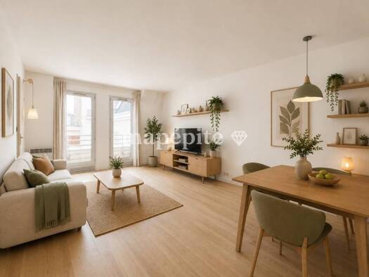 Appartement à vendre 379 000 € 2 pièces 1 chambre 49,53 m² 4ème étage Moskowa-Porte Montmartre-Porte de Clignancourt Paris 18ème arrondissement 75018