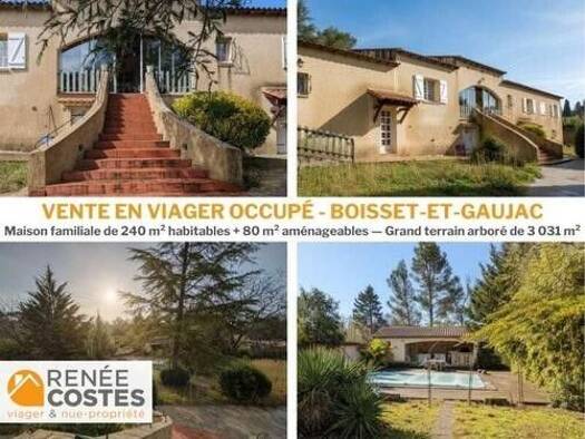 Maison en viager occupé Bouquet 83 000 € 7 pièces 5 chambres 240 m² 3 031 m² de terrain Bagard 30140