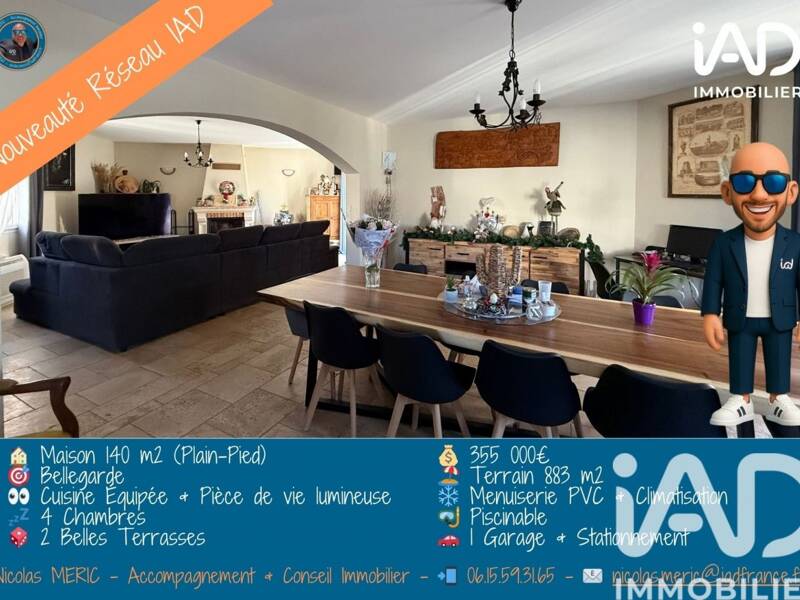 Maison à vendre, 140m², BELLEGARDE