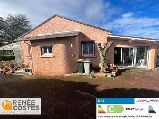 Maison en viager occupé Bouquet 119 750 € 3 pièces 2 chambres 102 m² 1 069 m² de terrain Mi Plaine-Manissieux-Village Saint-Priest 69800