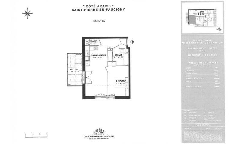 Maison à louer, 45m², SAINT PIERRE EN FAUCIGNY