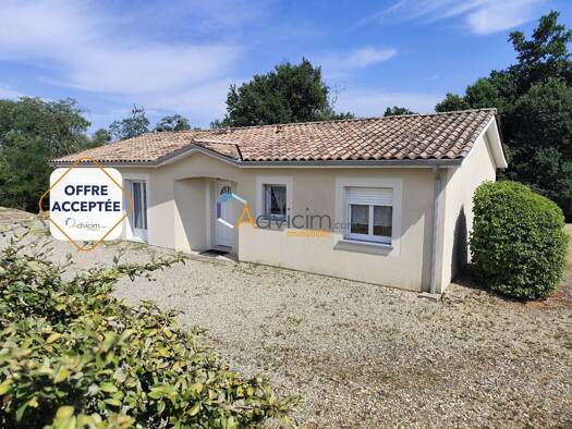 Maison de plain-pied à vendre 170 000 € 5 pièces 3 chambres 90,51 m² 5 110 m² de terrain Meilhan-sur-Garonne 47180