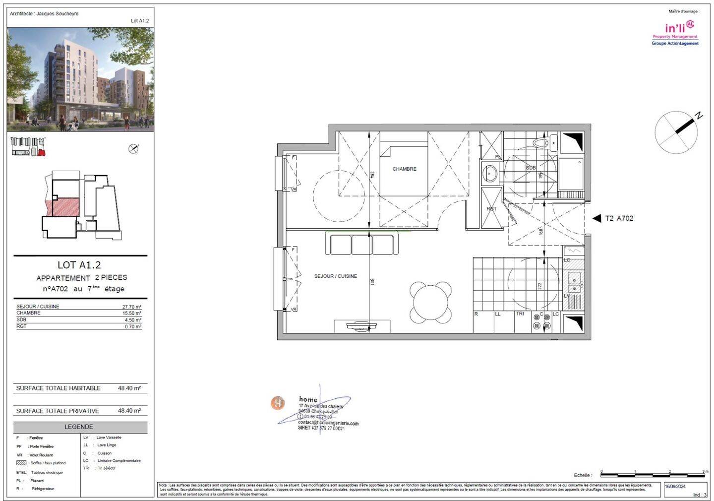 Maison à louer, 48m², AUBERVILLIERS