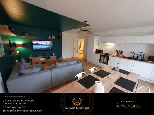 Appartement à vendre 241 500 € 5 pièces 4 chambres 114 m² Étage 1/8 Le Mans 72000