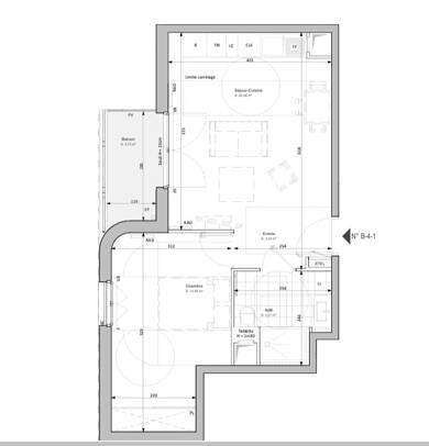 Appartement à vendre - Neuf 376 000 € 2 pièces 1 chambre 43,5 m² disponible à partir du 30/09/2026 Fournier-Pasteur-Bac d'Asnières Clichy 92110
