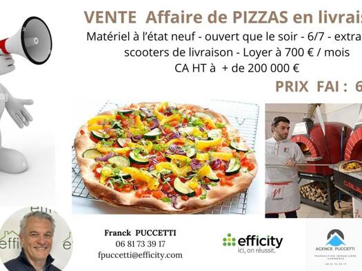 Restaurant à vendre Fonds de commerce 66 500 € 50 m² d'espace de restauration La Roquette-sur-Siagne 06550