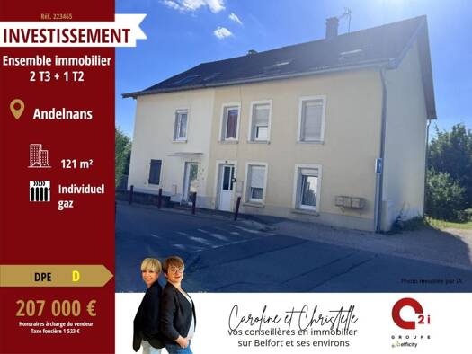 Immeuble à vendre 207 000 € 121,02 m² Andelnans 90400