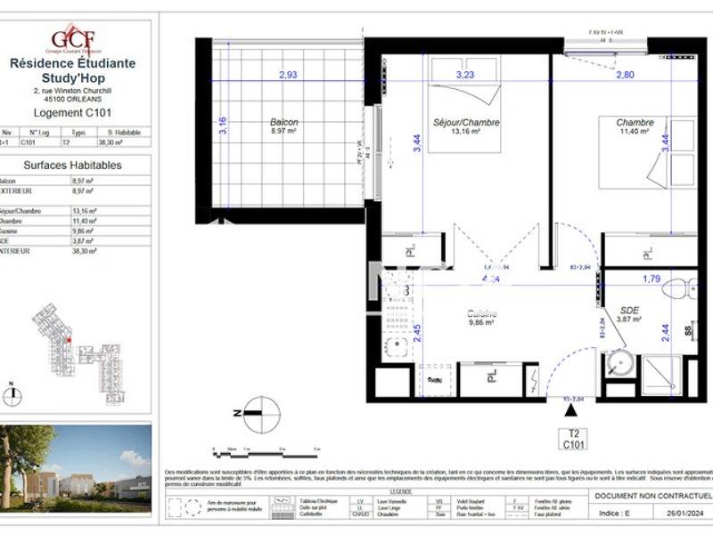 Maison à louer, 38m², ORLEANS