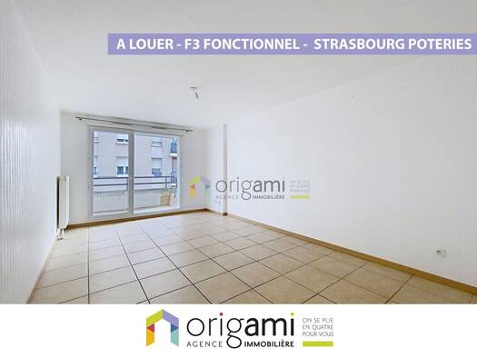 Appartement à louer 890 € 3 pièces 2 chambres 67 m² Étage 1/3 Koenigshoffen Ouest-Centre Est Strasbourg 67200