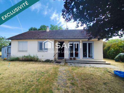 Maison de plain-pied à vendre 89 900 € 4 pièces 3 chambres 82 m² 4 002 m² de terrain Sauzelles 36220