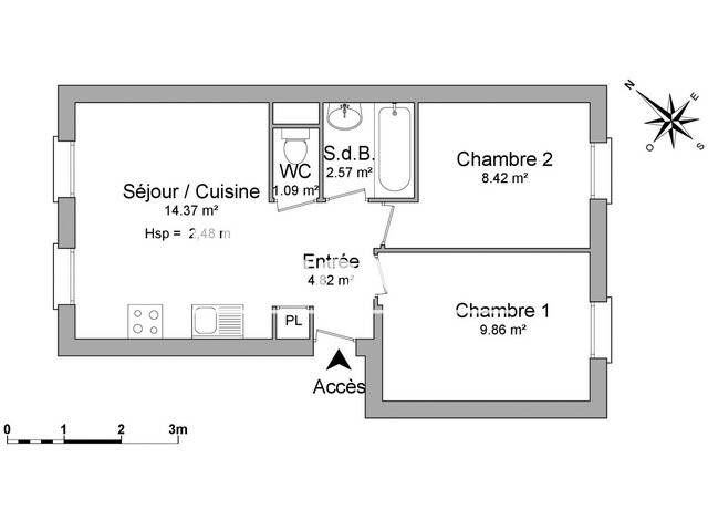 Maison à louer, 41m², NANTERRE