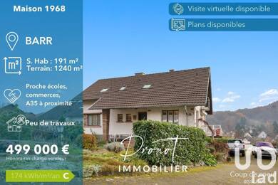 Maison à vendre 499 000 € 6 pièces 4 chambres 194 m² 1 240 m² de terrain Sud Barr 67140