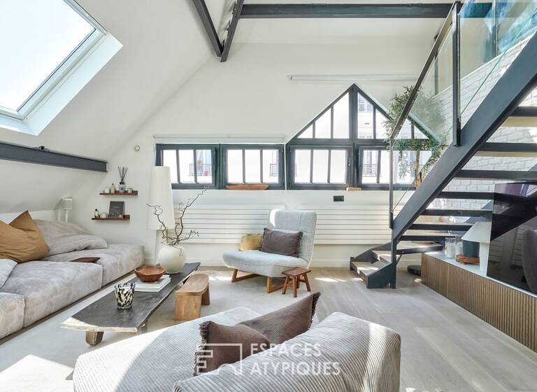 Duplex à vendre 780 000 € 3 pièces 2<br/>chambres 112 m²<br/>superficie Dernier étage, 2/2<br/>étage Hôtel de Ville Courbevoie 92400