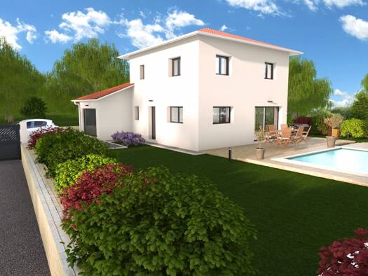 Terrain avec maison neuve à vendre 329 000 € 4 pièces 3 chambres 91 m² 496 m² de terrain Ouest Saint-Cassien 38500