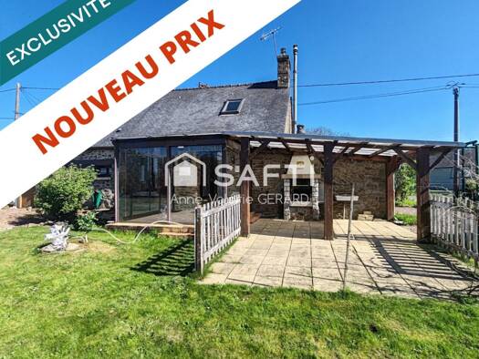 Maison à vendre 69 900 € 4 pièces 3 chambres 68 m² 750 m² de terrain Fougerolles-du-Plessis 53190