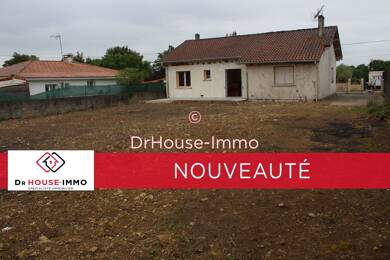 Maison de plain-pied à vendre 95 000 € 5 pièces 3 chambres 100 m² 800 m² de terrain Tourriers 16560