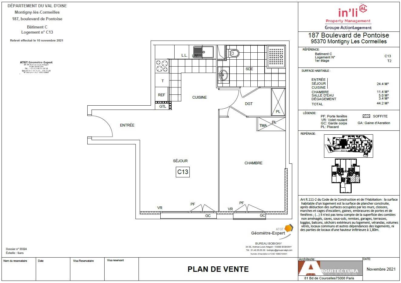 Maison à louer, 44m², MONTIGNY LES CORMEILLES