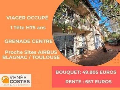 Maison en viager occupé Bouquet 49 805 € 5 pièces 4 chambres 105 m² 320 m² de terrain Nord Est Grenade 31330