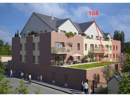 Appartement à vendre - neuf 167 000 € 2 pièces 1 chambre 45,9 m² dès le 31/12/2027 Nord Gournay-en-Bray 76220