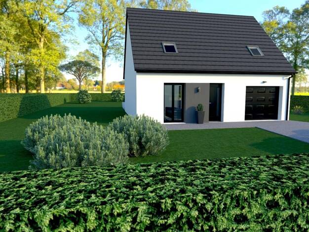 Terrain avec maison neuve à vendre 221 008 € 1 pièce 3 chambres 83 m² 397 m² de terrain Fouilloy 80800