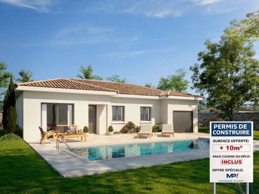 Terrain avec maison neuve à vendre 320 000 € 5 pièces 4 chambres 95 m² 500 m² de terrain Odenas 69460