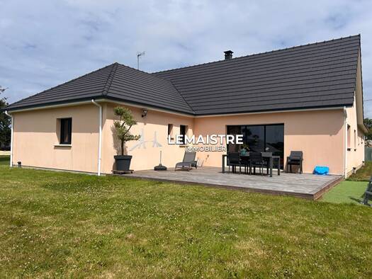 Maison de plain-pied à vendre 449 000 € 6 pièces 4 chambres 145 m² 2 400 m² de terrain Gonneville la Mallet 76280