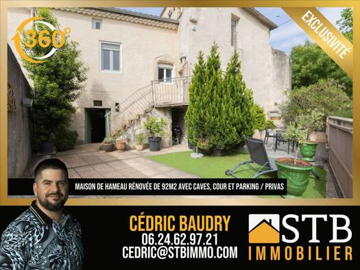 Maison à vendre 209 000 € 5 pièces 3 chambres 92 m² 178 m² de terrain Tauleac Baudoin Privas 07000