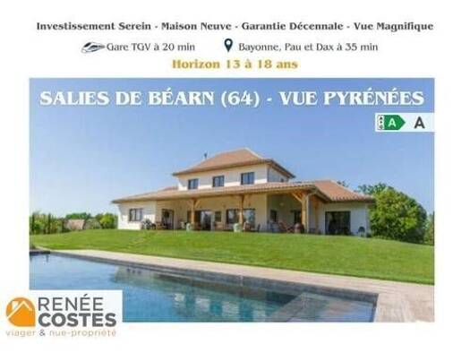 Maison en viager occupé Bouquet 388 762 € 7 pièces 5 chambres 320 m² 4 100 m² de terrain Salies-de-Béarn 64270