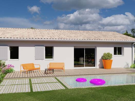 Terrain avec maison neuve à vendre 192 000 € 4 pièces 2 chambres 80 m² 550 m² de terrain Galgon 33133