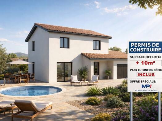 Terrain avec maison neuve à vendre 335 000 € 4 pièces 3 chambres 95 m² 1 261 m² de terrain Montmerle-sur-Saône 01090