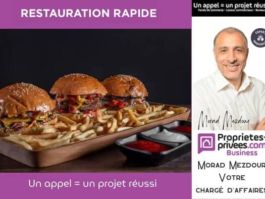 Restaurant à vendre Fonds de commerce 66 000 € 70 m² d'espace de restauration Centre Ville-Fin de la Guerre Tourcoing 59200