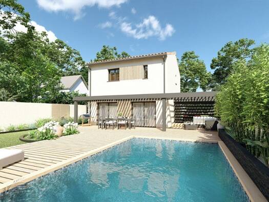 Terrain avec maison neuve à vendre 410 960 € 4 pièces 3 chambres 95 m² 330 m² de terrain Hourcade-Geneste-Le Bourg-Courrejean Villenave-d'Ornon 33140