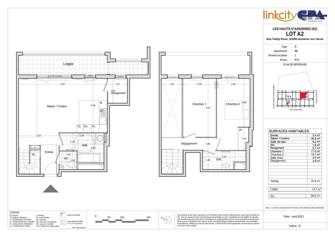 Maison à louer, 76m², ASNIERES SUR SEINE