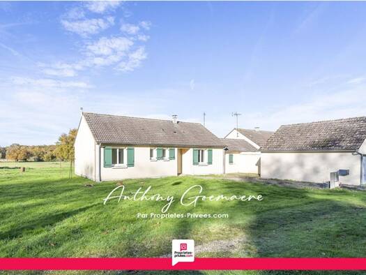 Maison de plain-pied à vendre 126 990 € 5 pièces 3 chambres 87 m² 794 m² de terrain Anjouin 36210