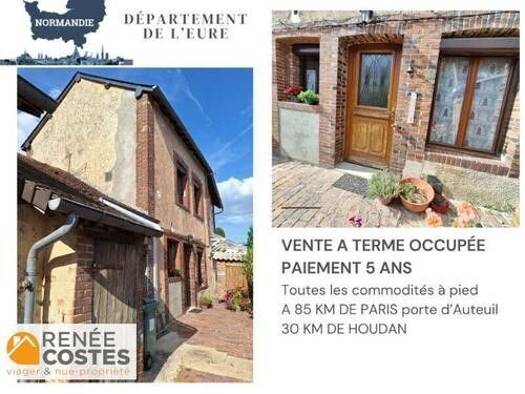 Maison en viager occupé Bouquet 39 000 € 3 pièces 2 chambres 58 m² 92 m² de terrain Houdan 78550