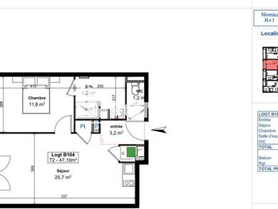 Appartement à louer 630 € 2 pièces 1 chambre 47,1 m² RDC Saint-Gilles-Croix-de-Vie 85800