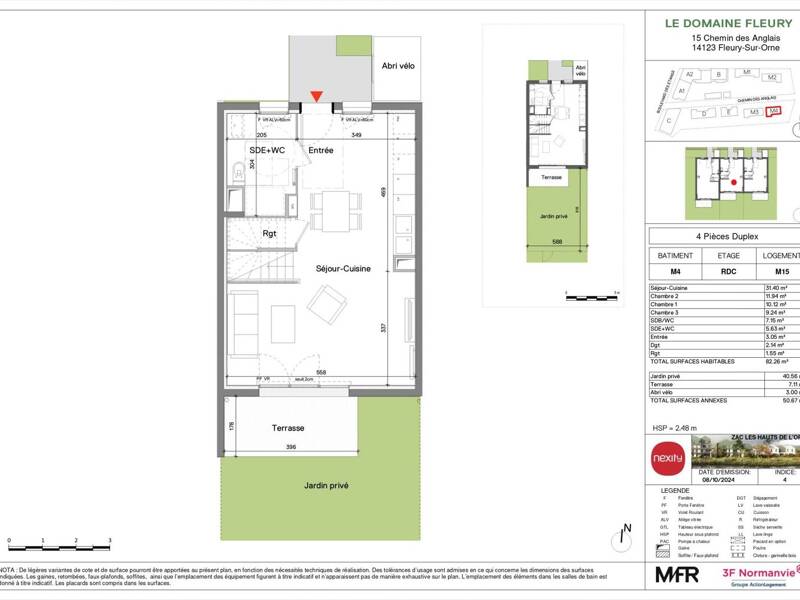 Maison à louer, 82m², FLEURY SUR ORNE