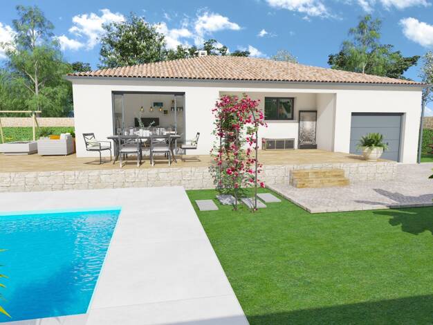 Terrain avec maison neuve à vendre 222 900 € 4 pièces 3 chambres 90 m² 630 m² de terrain Avèze 30120